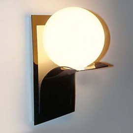 Bathroom Wall Light,1 Light, Modern Globe Metal Glass Electroplating