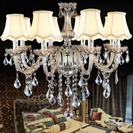 K9 Transparent Christmas Crystal Candle Chandelier with 8 Lights