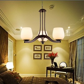 5 Traditional/Classic / Retro Mini Style Painting Metal Chandeliers Living Room / Bedroom / Dining Room