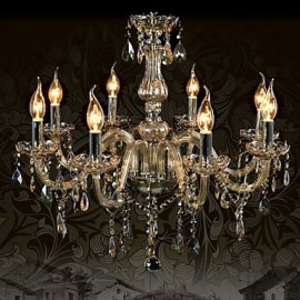 110V OR 220V 8 Lights Luxury Crystal Chandelier/Cognac Color/K9 Crystal Chandeliers Living Room / Bedroom