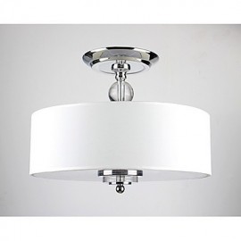 Elegant Crytal Flush Mount with 6 Lights in Cylinder Shade