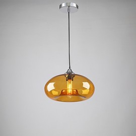 Modern Characteristic 1 Light Pendant With Transparent Shade