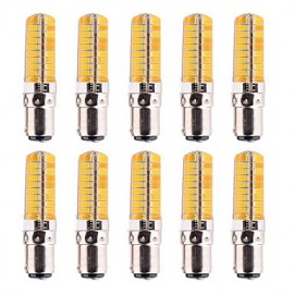 10Pcs Dimmable BA15D 7W 80 SMD 5730 500-700 LM Warm White / Cool White Corn Bulbs AC 110V / AC 220V