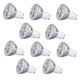 10pcs 3W GU10/GU5.3/E27 260LM Warm/Cool White Light LED Spot Lights 220V