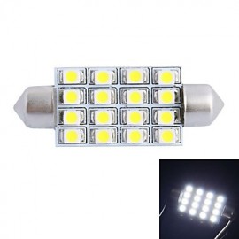 42mm 4W 200LM 6000K 16x3528 SMD White LED for Car Reading / License Plate / Door Lamp (DC12V)