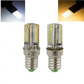 1 pcs E14 7W 64X SMD 3014 1536LM 2800-3500/6000-6500K Warm White/Cool White Corn Bulbs AC 220V