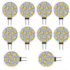 Led Bulb G4 Round Car Marine Camper RV Home Light 9 SMD 5730 120 Degree 12-24V DC/AC (10 Pieces)