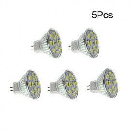 6W GU4(MR11) LED Spotlight 12 SMD 5730 570 lm Warm White / Natural White DC 12 V 5 pcs