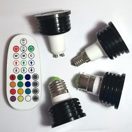 5pcs 4W E14/GU10/E26/E27/B22 RGB LED Spotlight Dimmable/Music-Controlled /Remote-Controlled / LED light AC 85-265V