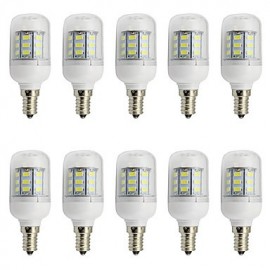 4W E14 Small Screw Base LED Corn Bulb DC/AC 12V-24V 27 SMD 5730 Warm / Cool White (10 Pieces)