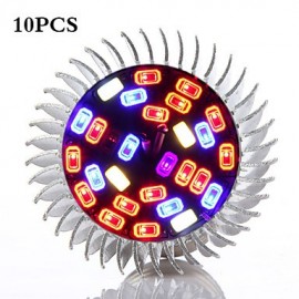 10Pcs 28W E27 Full Spectrum LED Grow Lights Hydroponics Flower Fruit Vegetable LED Plants Lighting AC85~265V