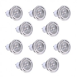 10pcs GU10 3W SMD 3030 300LM Warm White / Cool White LED Spotlight AC 85-265V