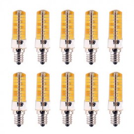 10pcs Dimmable E12 7W 80 SMD 5730 500-700 LM Warm White / Cool White LED Corn Bulbs AC 110V / AC 220V