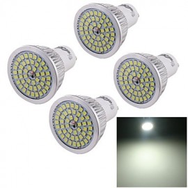 4PCS GU10 7W 600lm 48*SMD2835 Cold White Spotlight,Lampu daya tinggi dipimpin sorotan (AC110- 240V)