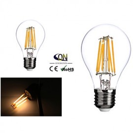 E26/E27 6 W 6 COB 600 LM 2800-3200K K Warm White A Dimmable Globe Bulbs AC 220-240/AC 110-130 V