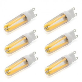 4W G9 LED Bi-pin Lights T COB 380 lm Warm White / Cool White V 6 pcs