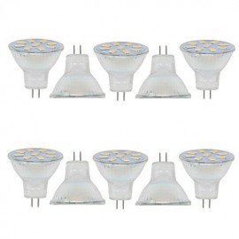 2W GU4(MR11) Decoration Light MR11 9 SMD 5730 280LM lm Warm White / Cool White Decorative 9-30 V 10 pcs