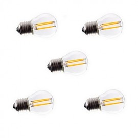 5pcs G45 4W E27 400LM 360 Degree Warm/Cool White Color Edison Filament Light LED Filament Lamp (85-265V)