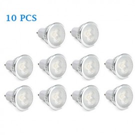 6W GU10 LED Spotlight 3 High Power LED 310 lm Warm White / Natural White AC 220-240 V 10 pcs