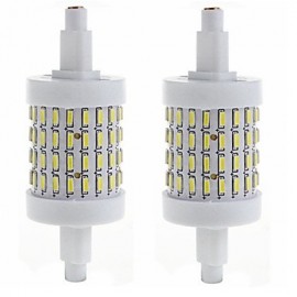 2 x R7S 5W 72 SMD 4014 78mm LED Warm White Cool White Corn Light Lamp Bulb AC85-265V