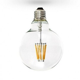 ON E26/E27 6 W 6 COB 600 LM Warm White G125 Dimmable LED Filament Bulbs AC 220-240 / AC 110-130 V