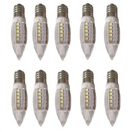 10PCS E14 33LED SMD2835 300-400LM Warm White/White Decorative / Waterproof AC220-240V