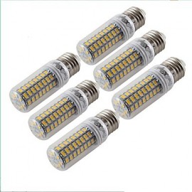 6pcs E27 5W 72*SMD5730 Warm White Light LED Corn Bulbs Lamp 220-240V