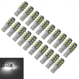 20pcs T10 1.5W 25X3528SMD 100LM 6000-6500K Cool White LED Car Light (DC 12V)