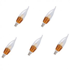 5pcs C35L Gold Shell 7W E14 SDM2835 35LED Warm Color Screw Thread Led Candle Light Led Bulbs Chandelier Lamps AC220-240V