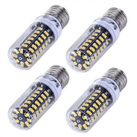 4PCS Dimmable 5W E27 5733 LED corn bulb intelligent IC control three-segmented dimmable LED light Warm White/White Light 220V