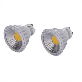 2PCS GU10 6W COB LED Dimmable Spotlight White/Warm White 450lm 3000K (AC220-240V)