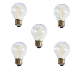 5pcs G45 2W E27 250LM 360 Degree Warm/Cool White Color Edison Filament Light LED Filament Lamp (85-265V)