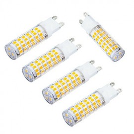 5pcs/lot G9 5W LED Corn Bulb Warm White/ Cool white 480lm 75-2835 SMD (AC 220V)