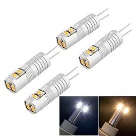 4PCS G9 3W 6*SMD 3014 100LM Warm White Cold White Corn Bulbs (AC/DC12)