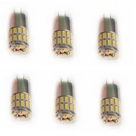 6PCS G4 36LED SMD3014 2.5W 110-120LM Warm White/White/Natural White Decorative DC12V LED Bi-pin Lights