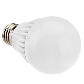 E27 5W 350-380LM 5800-6500K Natural White Light White Shell LED Ball Bulb (110-240V)