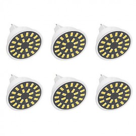 6PCS 5W MR16 Decoration Light 24LED SMD 5733 380LM-400LM Warm White / Cool White AC110 / AC220 V