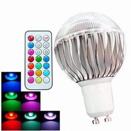 1 pcs GU10 8W High Power LED Dimmable / Remote-Controlled / Decorative RGB LED Globe Bulbs AC 100-240 V