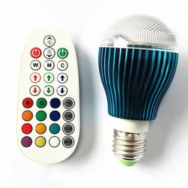 9W GU10/E26/E27/B22 RGB LED Globe Bulbs 3W High Power LED 450 lm Dimmable /Music-Controlled /Remote-Controlled