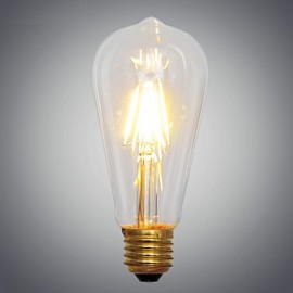 Decorative Incandescent Bulbs , E14 / E26/E27 2 W 2 COB LM Yellow AC 220-240 V