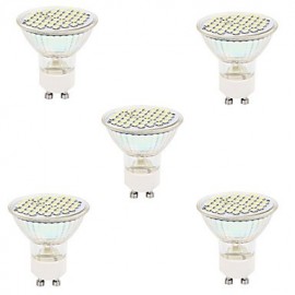 5pcs 48LED SMD2835 GU10/MR16 LED Spotlight Heat-resistant Glass Body LED Bulbs lighting(AC220-240V)