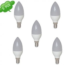 7W E14 LED Candle Lights C35 15 SMD 2835 560 lm Warm White AC 85-265 V 5 pcs