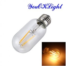 E27 4W T45 COB LED Vintage Antique Retro Edison Clear Glass Warm White Light Bulb AC220V