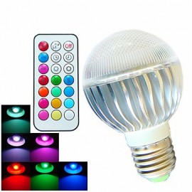 1 pcs E26/E27 8W High Power LED Dimmable / Remote-Controlled / Decorative RGB LED Globe Bulbs AC 100-240 V