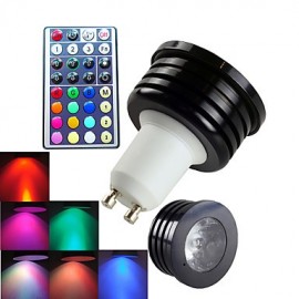 1 pcs GU10 4W High Power LED 300LM RGB Dimmable / Remote-Controlled / Decorative LED Spotlight AC 100-240 V