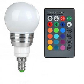 E14 85V-265V 100-200Lm 3W RGB Remote Control LED Colorful Bulbs