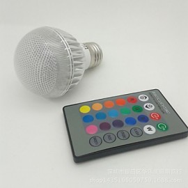 E27 85V-265V 100-300Lm 3W RGB Remote Control LED Colorful Bulbs