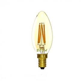 E14 2200K-3000K 200-300Lm 220V 3W 4LED Dimmable Retro Imitation Tungsten Filament LED Candle Light