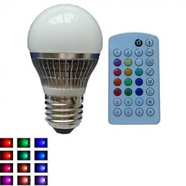 1 pcs E27 4W 1X High Power LED Dimmable/Music-Controlled/Remote-Controlled RGB LED Globe Bulbs AC85-265V