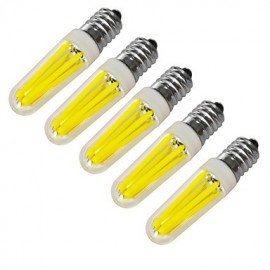 5pcs/lot E14 4W 320lm 4-COB LED cool white/warm white Light Bulb Lamp(AC 220V)